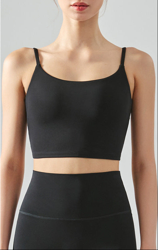 Cardydony Women's Seamless Yoga Tank Top | Cropped Cami with Square Neck & Chest Pads