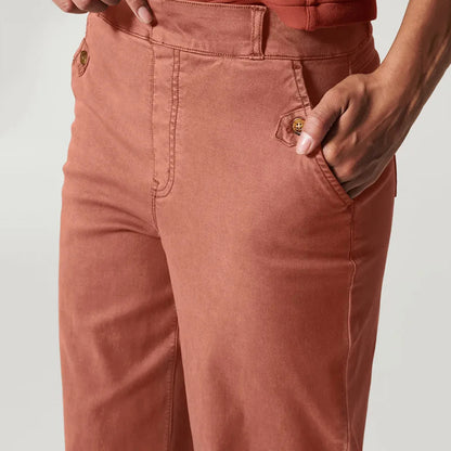 Cardydony Stretch Twill Cropped Wide Leg Pant