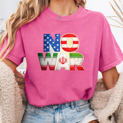 Cardydony No War Printed Short-sleeved T-shirt