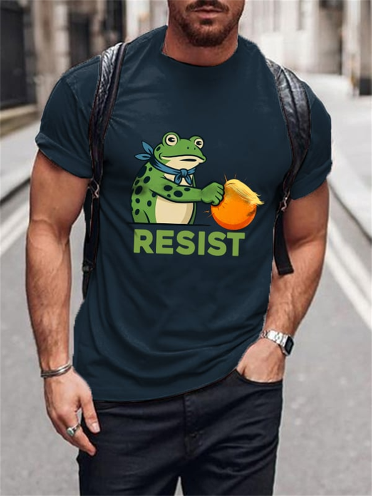 Cardydony Men's Fdt Frog Retro Art Print T-shirt