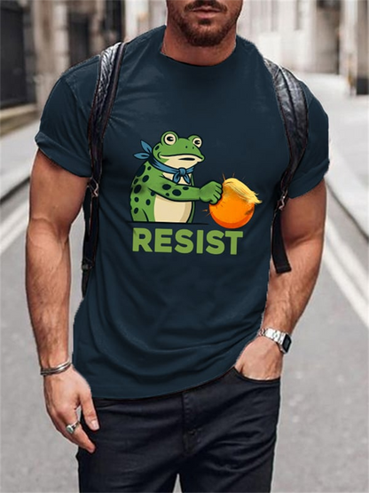 Cardydony Men's Fdt Frog Retro Art Print T-shirt