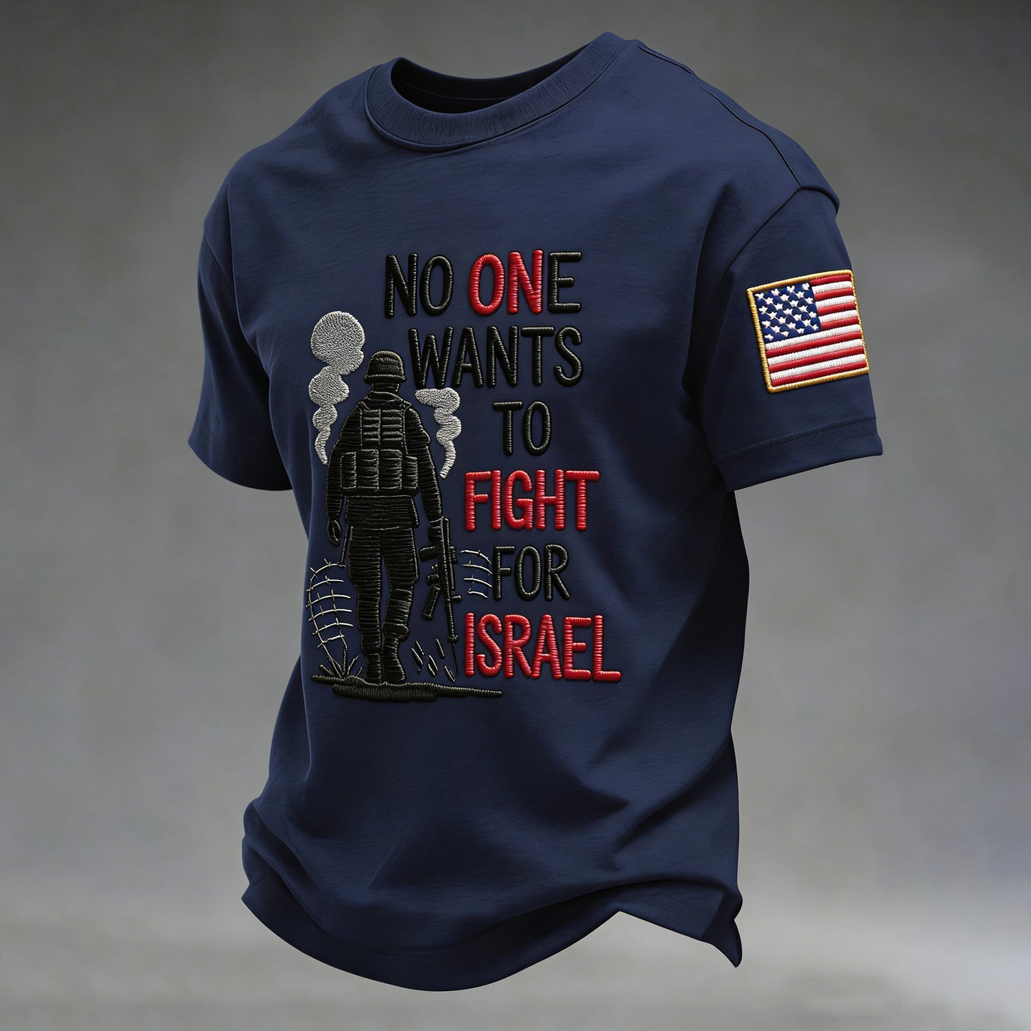 Cardydony Men's No One Wants To Fight For that art Flag Art T Shirt