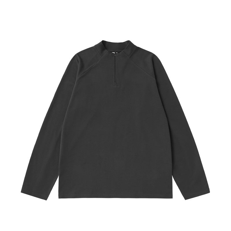 Cardydony Women's Women's Half Zip Long Sleeve T Shirt Cotton Blend - Relaxed Fit Casual Top