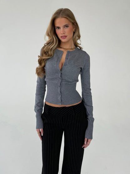 Cardydony Women's Slim Fit Knit Cardigan Sweater – Long Sleeve Button-Up Fall Top for Women
