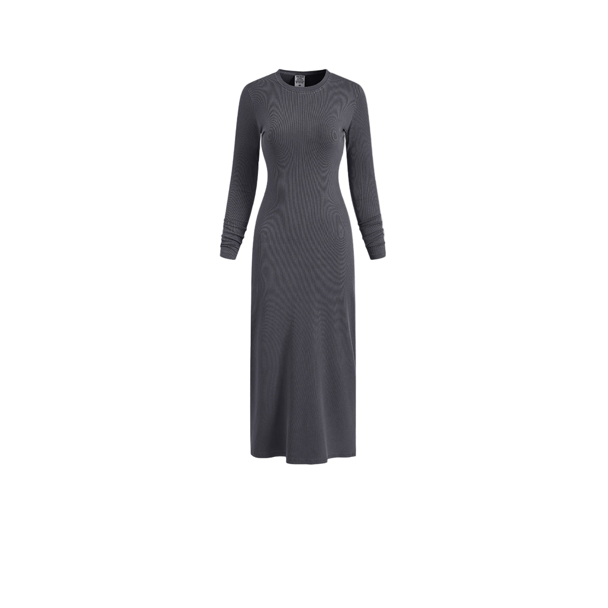 Cardydony Women's Women's Long Sleeve Bodycon Maxi — Ribbed Knit, Back-Slit