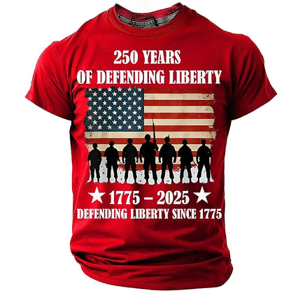 Cardydony Men's 250 Years Of Defending Liberty 1775 2025 T Shirt