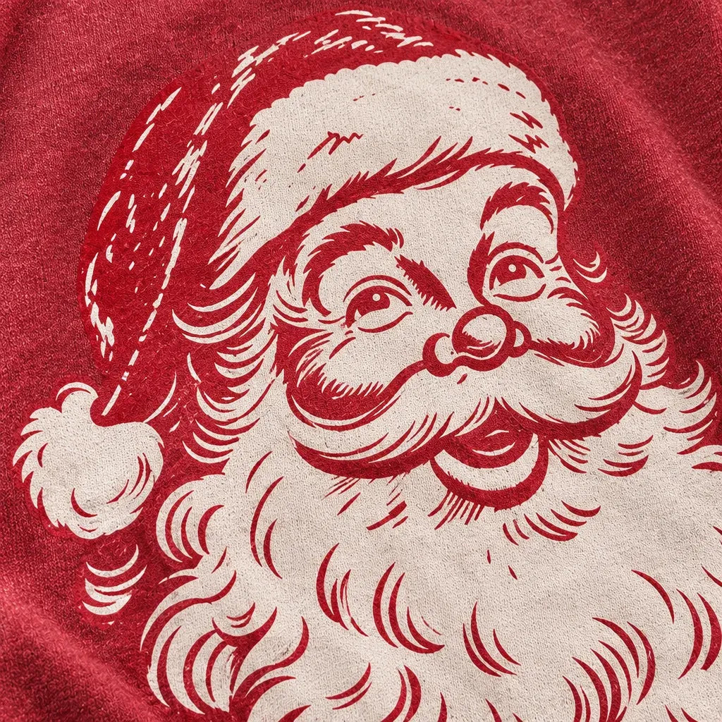 Cardydony Women's Vintage Christmas Santa Claus Art Print Crew Neck Sweatshirt
