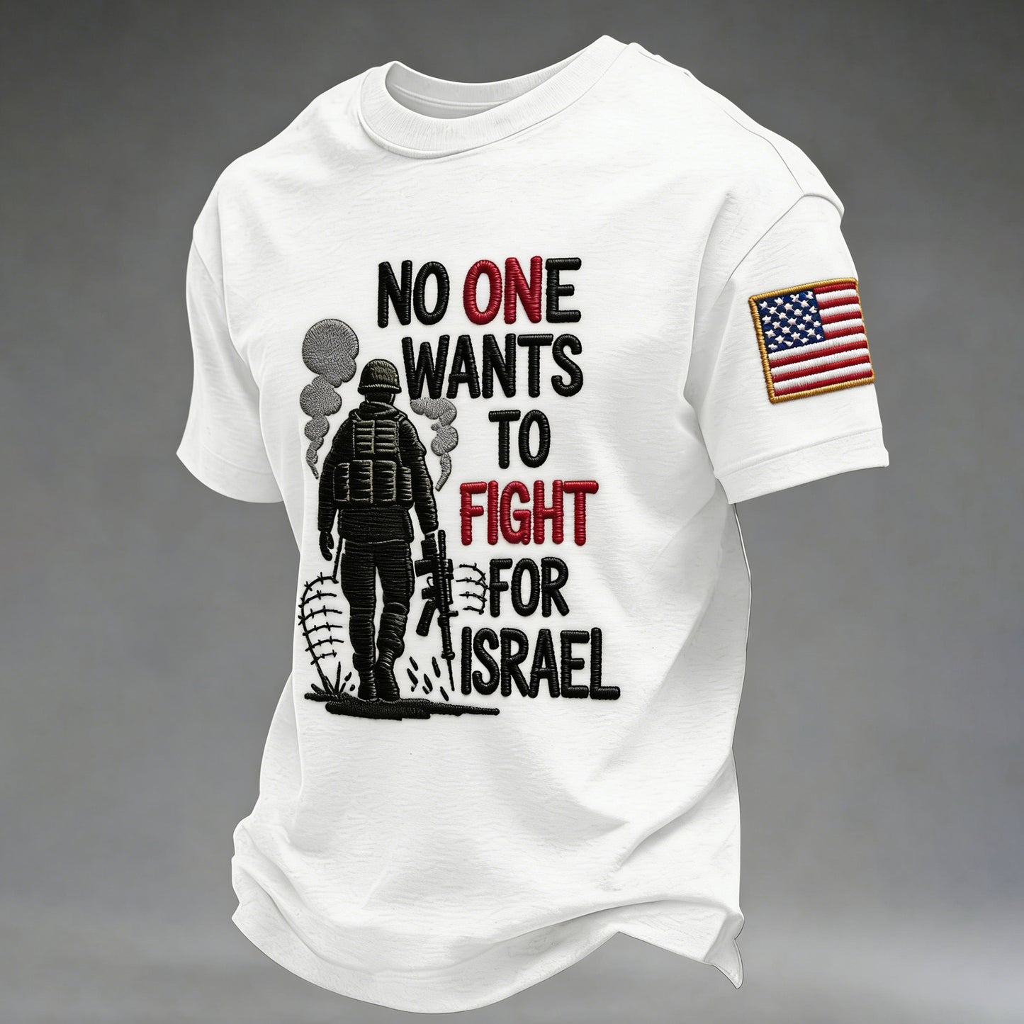 Cardydony Men's No One Wants To Fight For that art Flag Art T Shirt