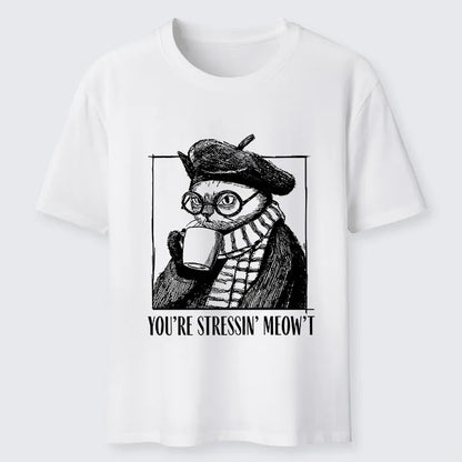 Cardydony Cat Café：sip, Don’t Stress Classic T-shirt