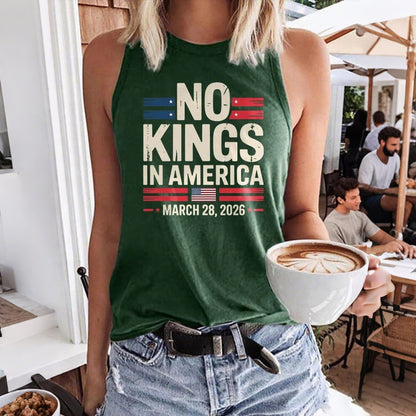 Cardydony Retro No Kings In America March 28 2026 Print Tops Tank