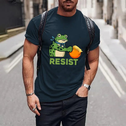 Cardydony Men's Fdt Frog Retro Art Print T-shirt