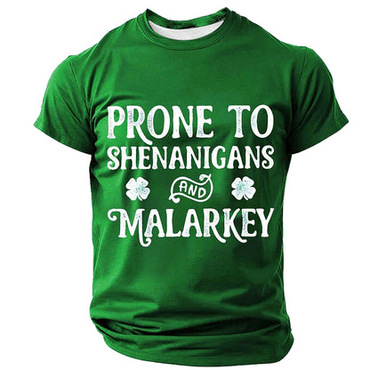 Cardydony Men's St Patrick's Day Shamrock Graphic T-shirt