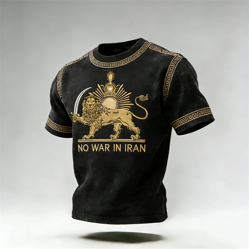 Cardydony Bohemian Style Pink Floral Embroidered Casual Round Neck Top