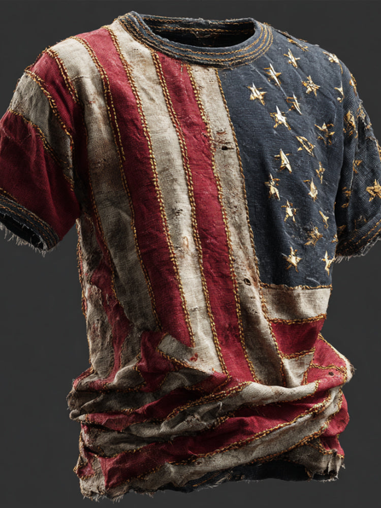 Cardydony Men's Casual America's 250th Anniversary Pattern T Shirt