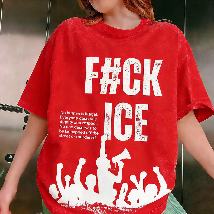 Cardydony Ice Out Inspiration Slogan Printed Casual Short-sleeve T-shirt