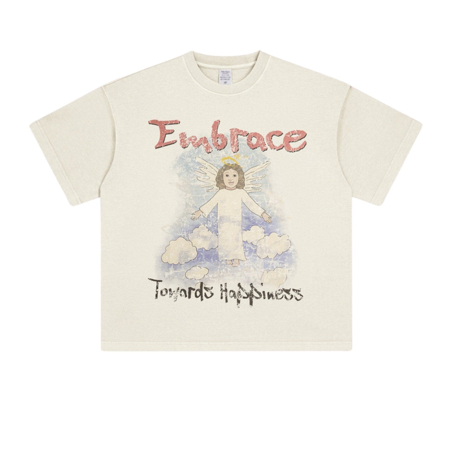 Cardydony Women's Embrace Angel Graphic Tee – Oversized Streetwear for Women
