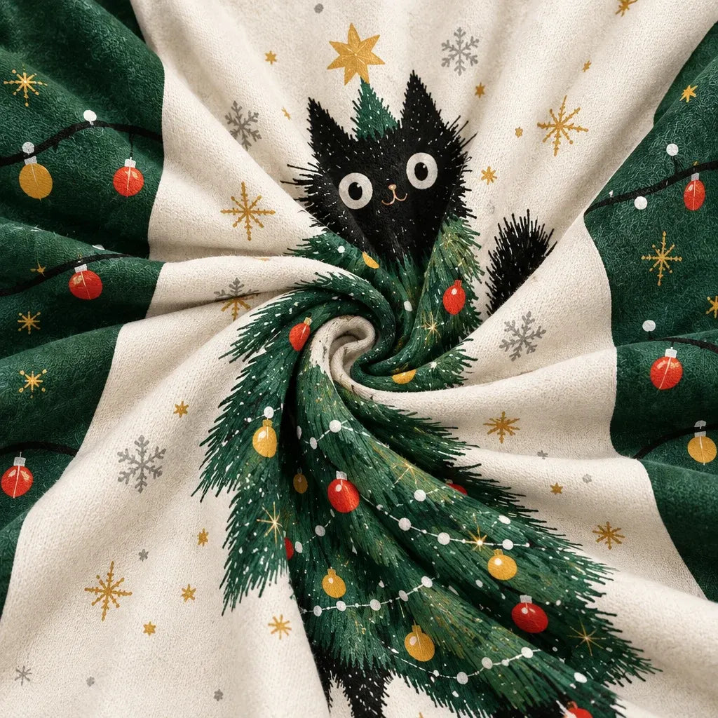 Cardydony Women's Christmas Funny Black Cat Casual Pullover Hoodies