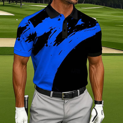 Cardydony Men's Color Block Golf Sports Polo Shirt