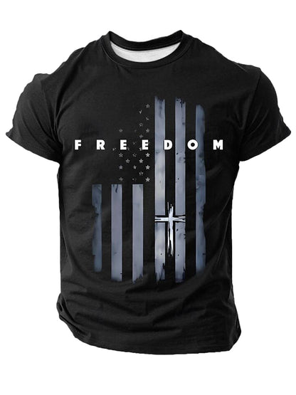 Cardydony Men's American Us Flag Print T Shirt