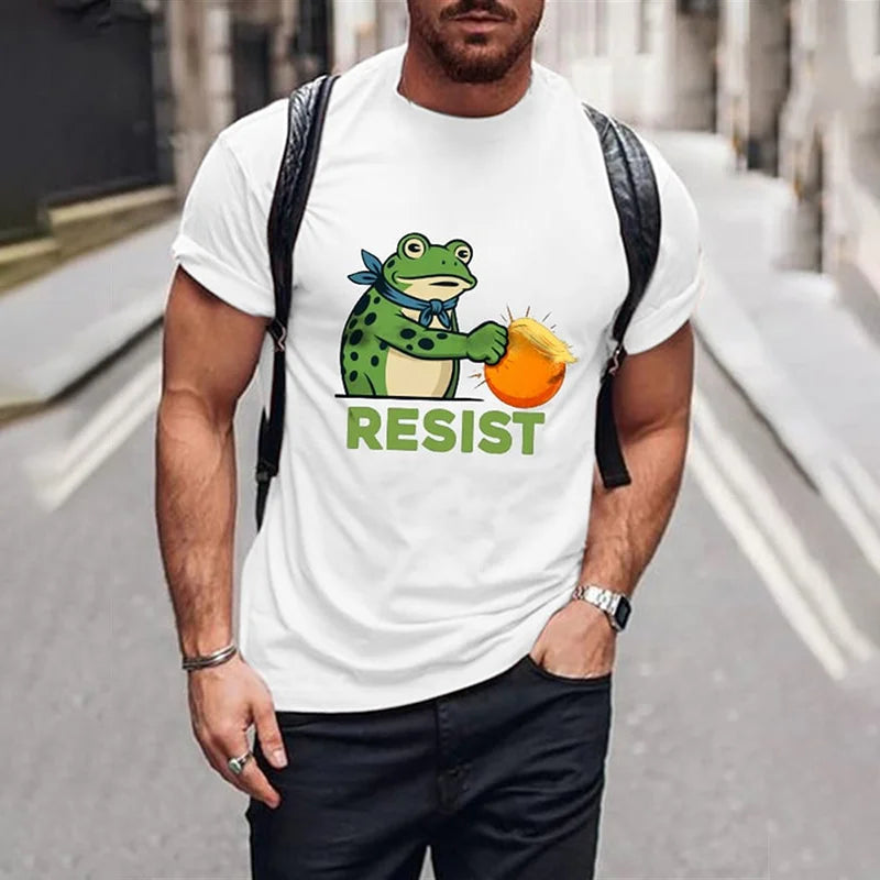 Cardydony Men's Fdt Frog Retro Art Print T-shirt