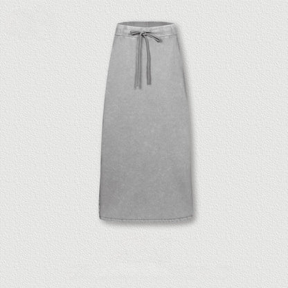 Cardydony Women's Washed Denim Maxi Dress | Vintage Streetwear Style