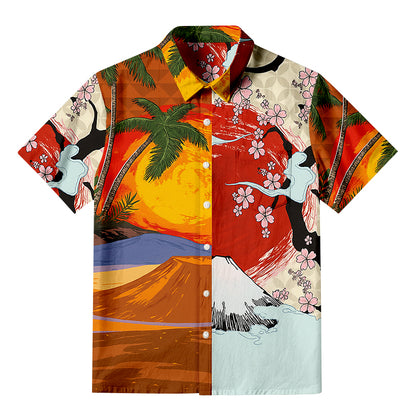 Cardydony Mauna Kea And Fuji Mountains Button-up Shirt