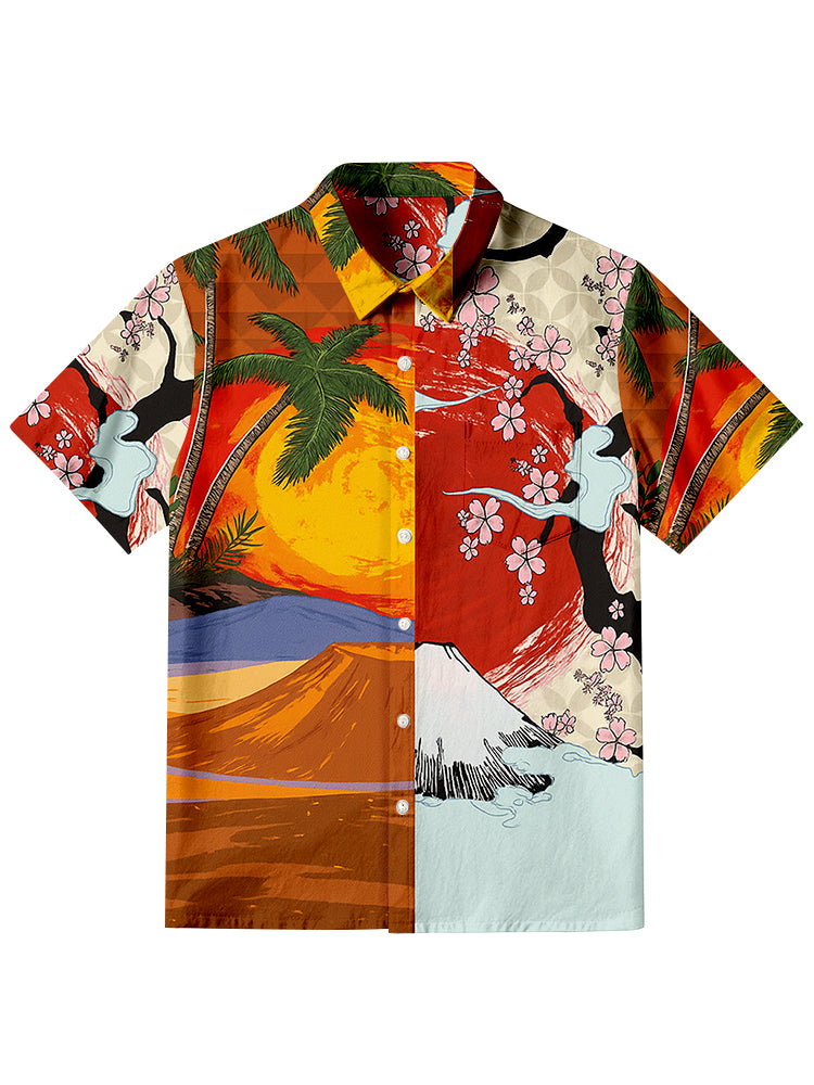 Cardydony Mauna Kea And Fuji Mountains Button-up Shirt