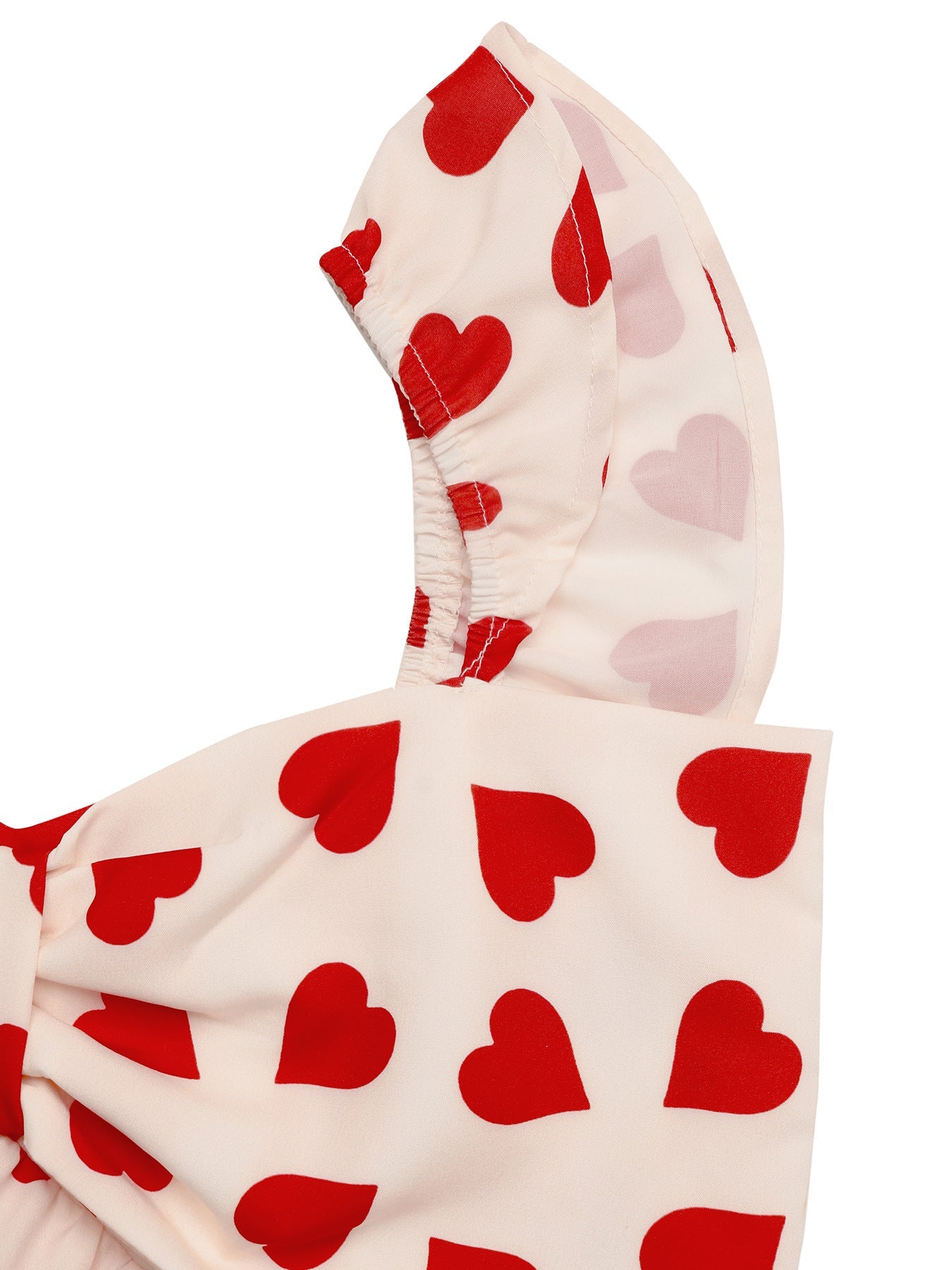 Cardydony Women's Red Heart Print Bow Top – Flowy Sleeveless Blouse for Summer Love Looks