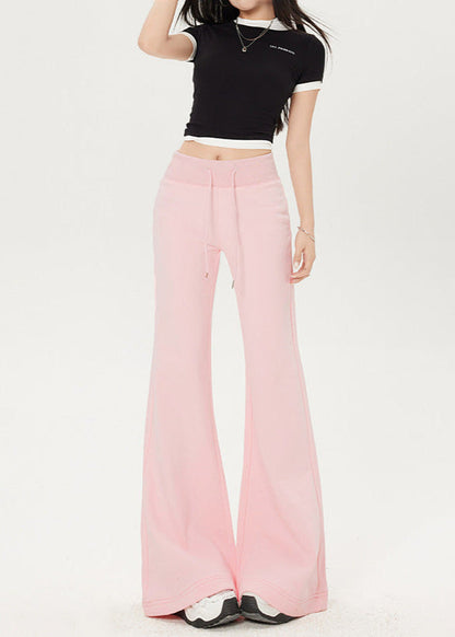 Cardydony Women's High-Waist Drawstring Summer Flared Pants | Slim Fit Lounge Trousers for Women