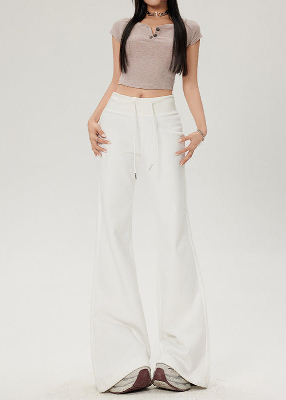 Cardydony Women's High-Waist Drawstring Summer Flared Pants | Slim Fit Lounge Trousers for Women
