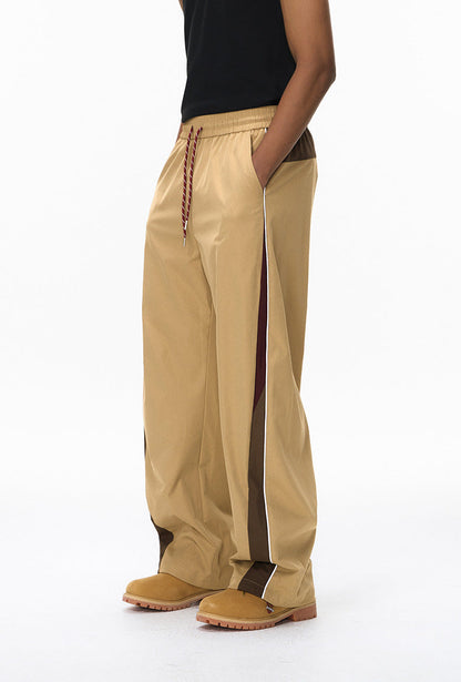 Cardydony Women's Tracksuit Racing Jacket Lines Zip Pockets Stand Collar — Womens Wide Leg Pants