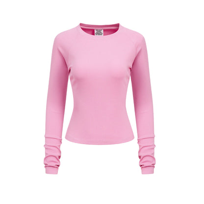 Cardydony Women's Women's Long Sleeve Tee Solid Color - Slim Fit Raglan Everyday Layer