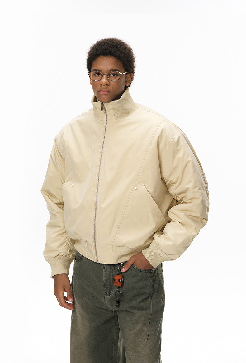 Cardydony Women's Bomber Jacket Women —  Stand-Collar Zip, Quilted Lining