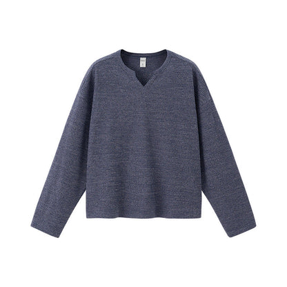 Cardydony Women's Women's V-neck Long Sleeve T-Shirt – Casual Loose Fit Everyday Top