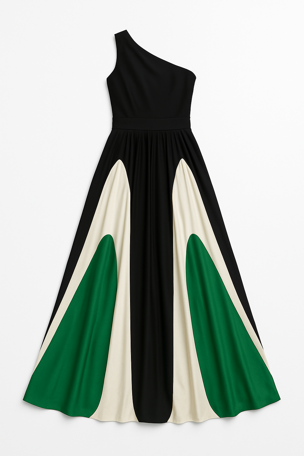 Cardydony Women's Colorblock One Shoulder Summer Maxi Dress | Vacation & Beach Days