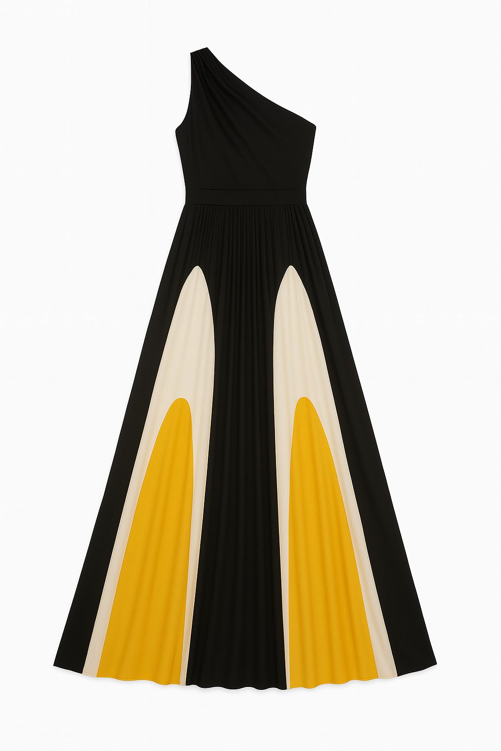 Cardydony Women's Colorblock One Shoulder Summer Maxi Dress | Vacation & Beach Days