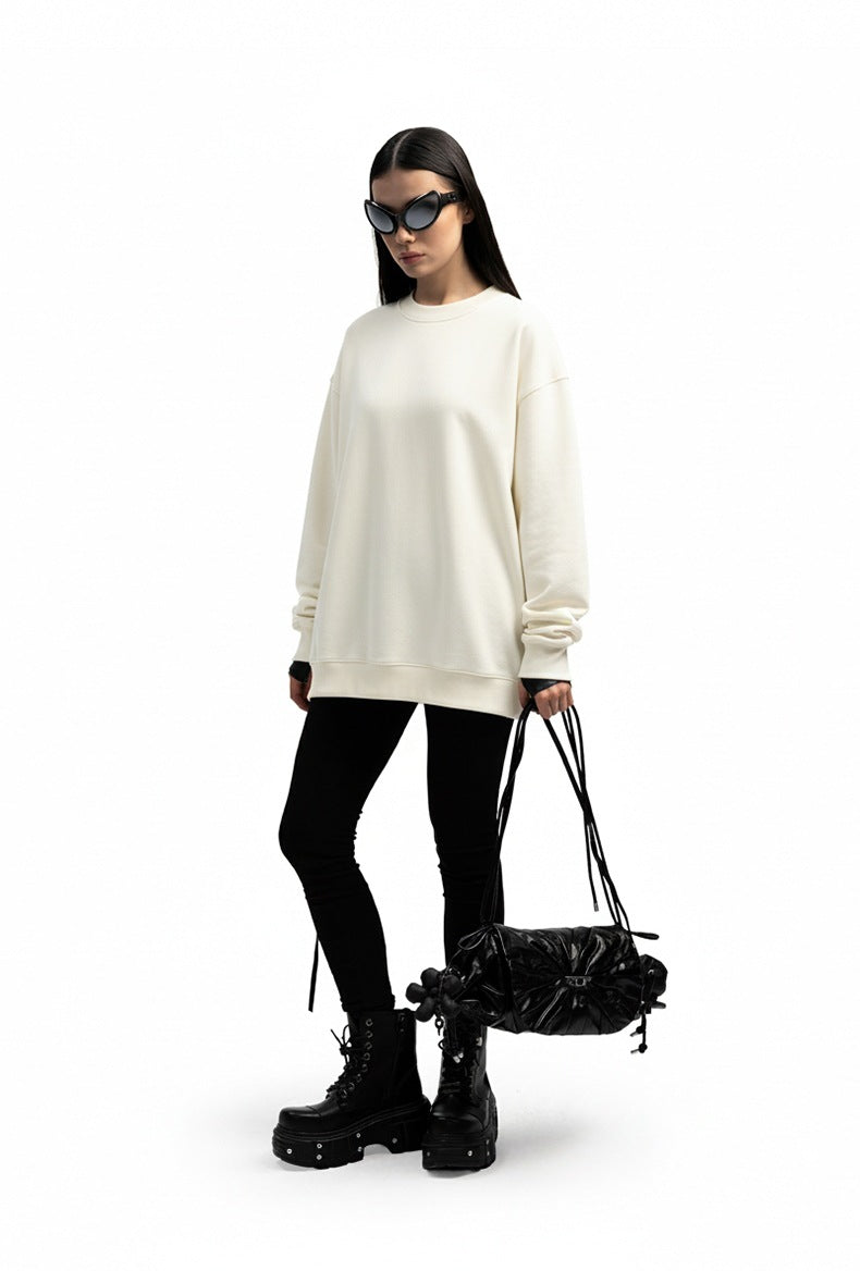 Cardydony Women's Women's Oversized Sweatshirt Fleece Lined - Drop Shoulder Crewneck Style