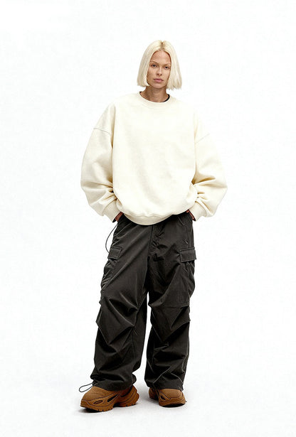 Cardydony Women's Women's Oversized Sweatshirt Fleece Lined - Drop Shoulder Crewneck Style