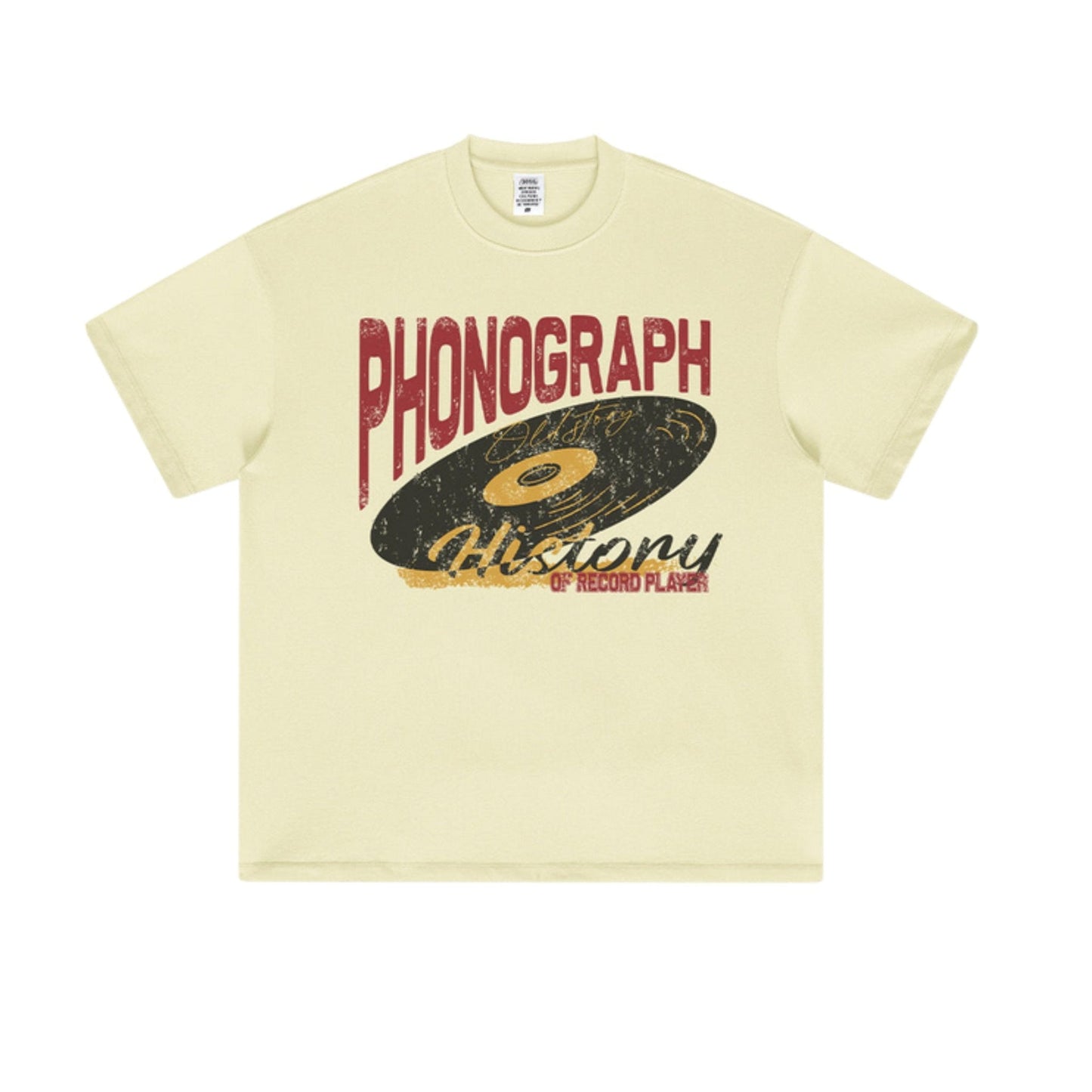ardydony Women's Phonograph Graphic Tee – Oversized Streetwear T-Shirt for Women