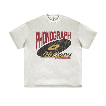 ardydony Women's Phonograph Graphic Tee – Oversized Streetwear T-Shirt for Women