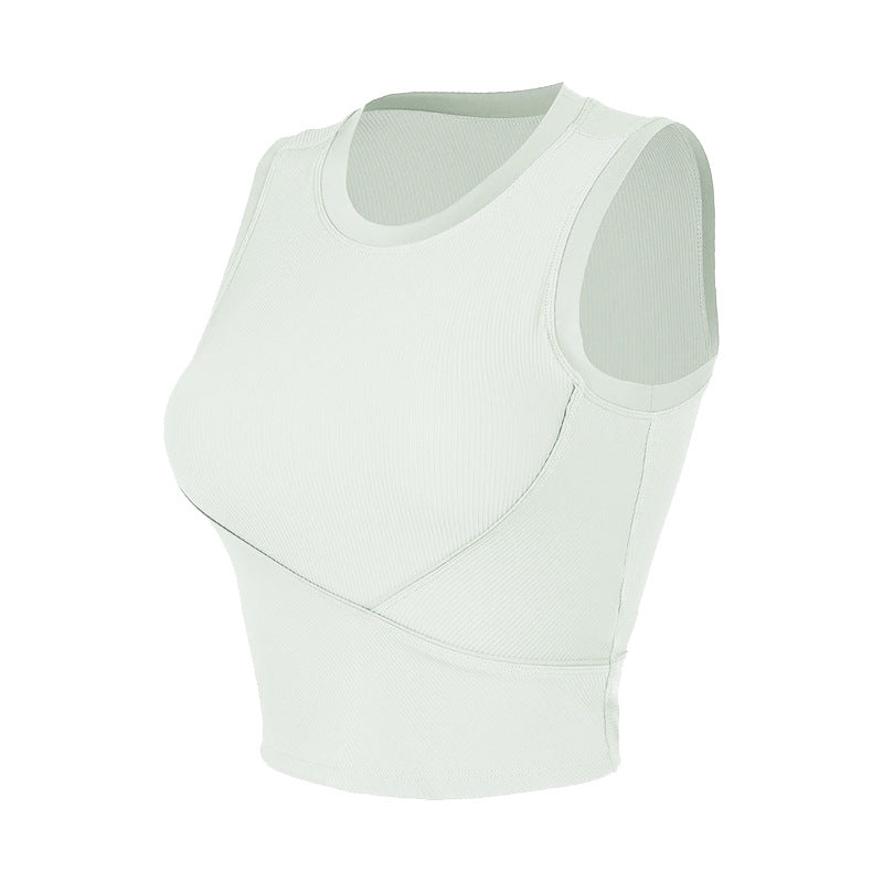 Cardydony Women's Ribbed Racerback Workout Top | Sleeveless Sports Bra Tank with Removable Pads