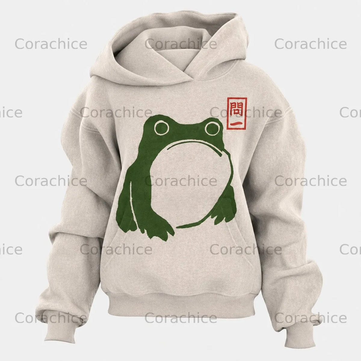 Cardydony Men's Japanese-Style Printed Casual Hooded Sweatshirt