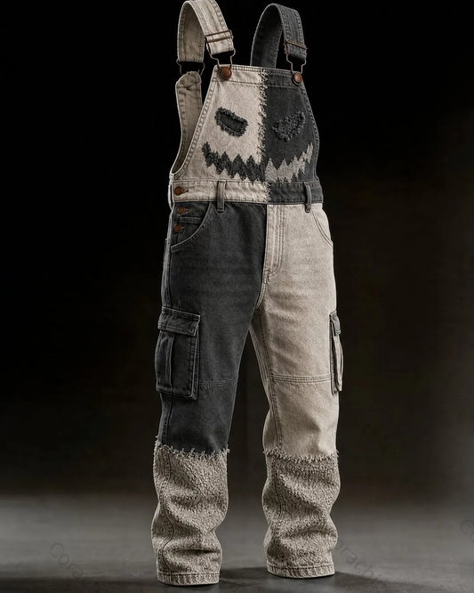 Cardydony Halloween-themed scary face print fashion jumpsuit overalls