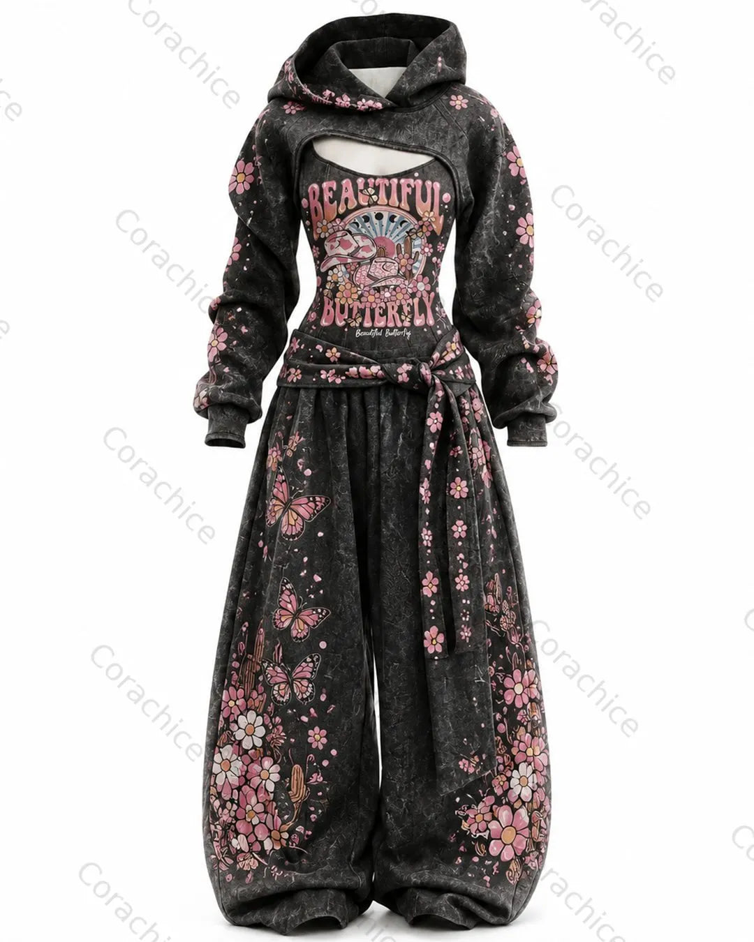 Cardydony Women's “Queen of Country Music” Dolly Character Print Commemorative Slim-Fit Hooded Jumpsuit