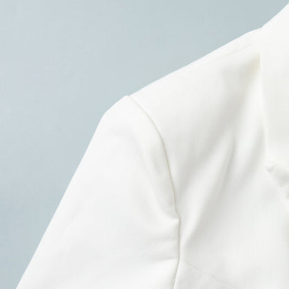 Cardydony Women's Structured White Blazer Tailored Double-Breasted Suit Jacket for Women