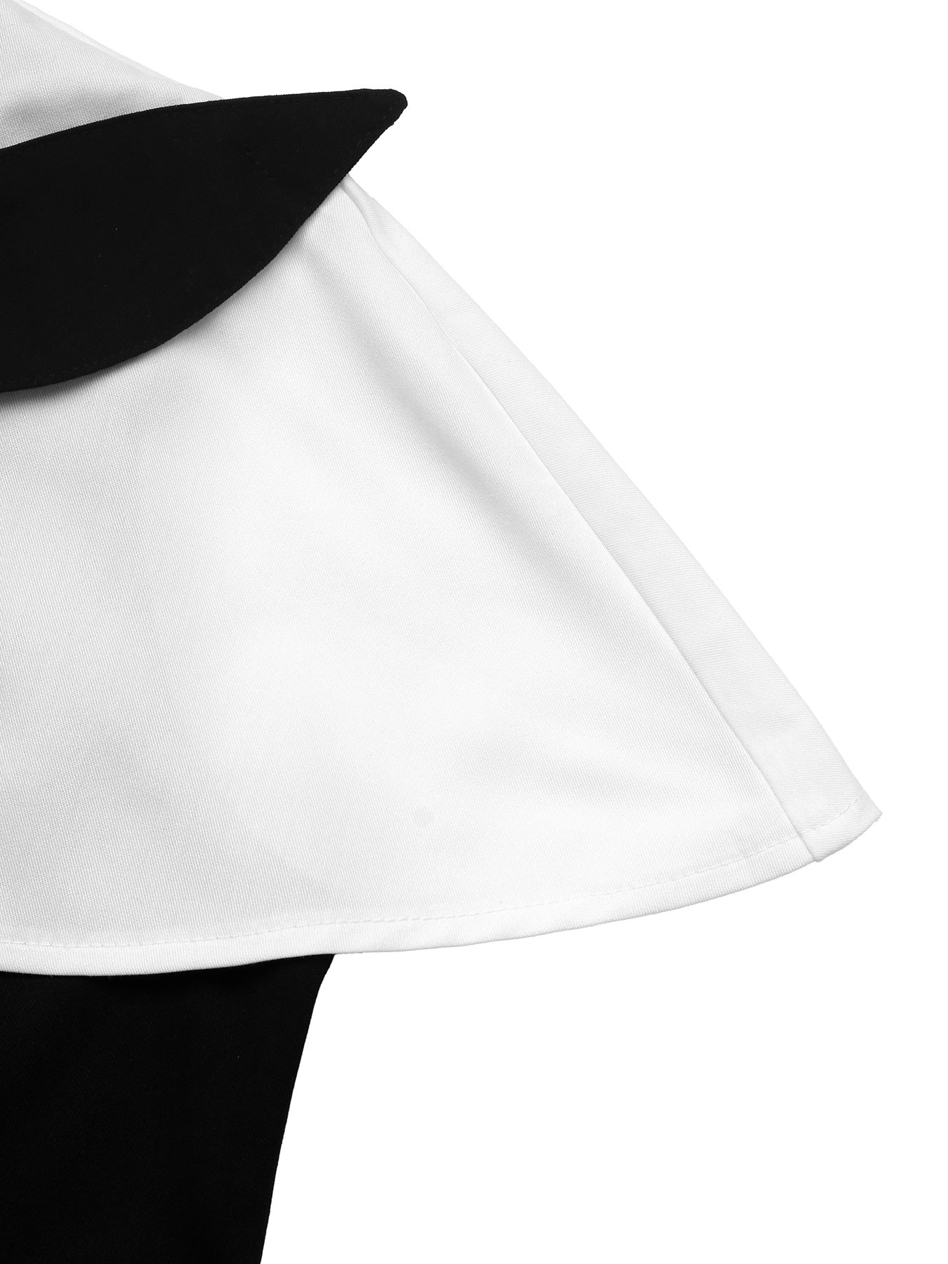 Cardydony Women's Elegant Black & White Co Ord Set – Cape Top & Wide Leg Trousers