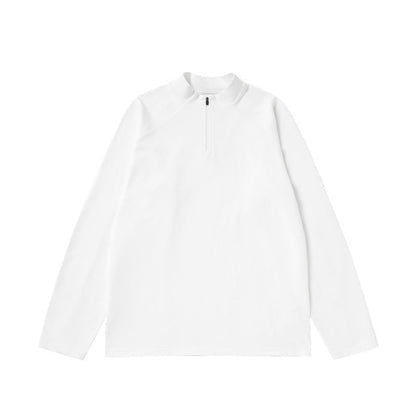 Cardydony Women's Women's Half Zip Long Sleeve T Shirt Cotton Blend - Relaxed Fit Casual Top