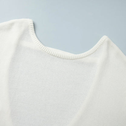 Cardydony Women's Women's Knit Sweater -  Backless Open Back Long Sleeve Top