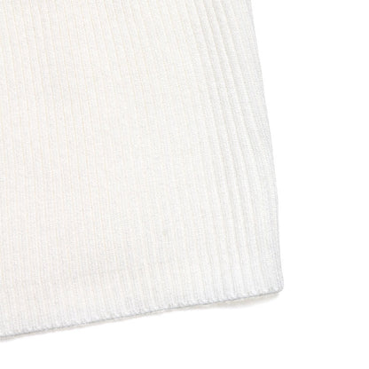Cardydony Women's White Mini Dress | Ribbed Cami Tank Style with Pink Trim and Bow Detail