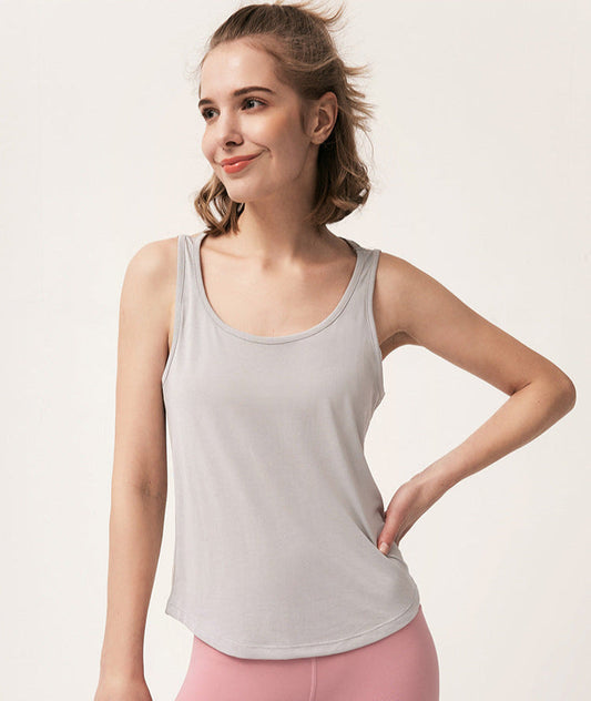 Cardydony Women's Athletic Tank Top – Racerback Yoga Top with Open Back & Modal Stretch